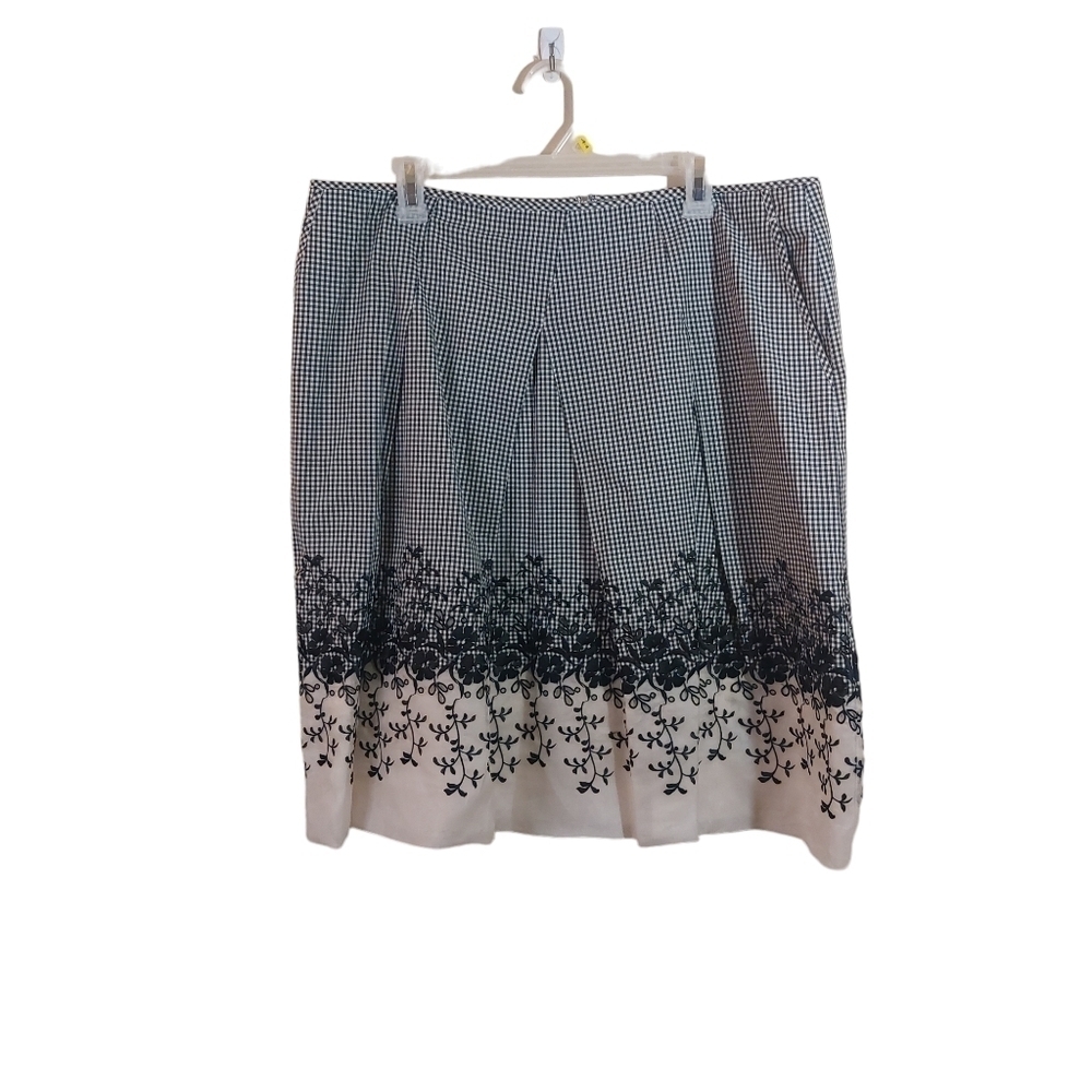 Talbot Ladies Gingham and Lace Casual Midi Skirt- size 16